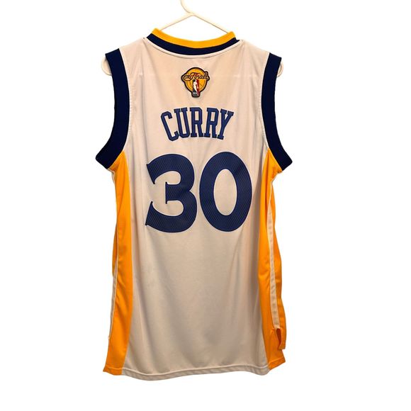 100% Authentic Stephen Curry Adidas  NBA Finals Warriors Jersey Size L Mens - Picture 3 of 5